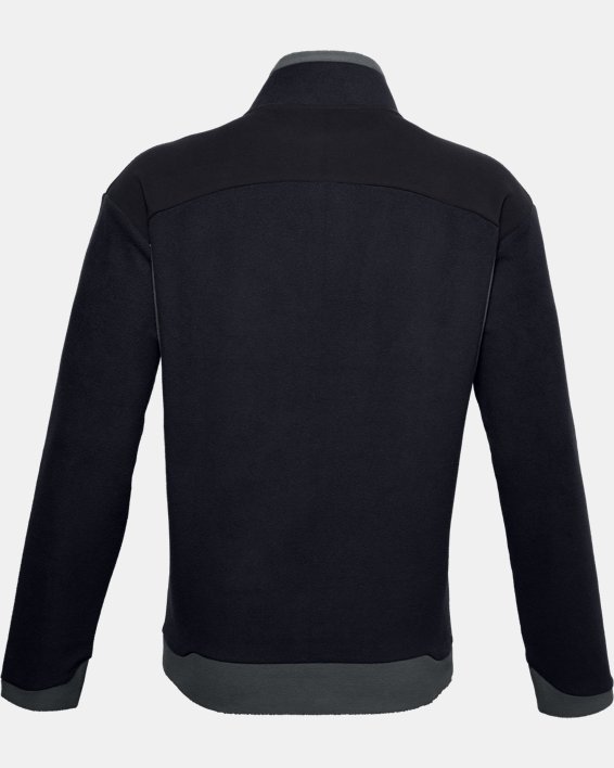 Men's UA RUSH™ Fleece ¼ Zip, Black, pdpMainDesktop image number 9
